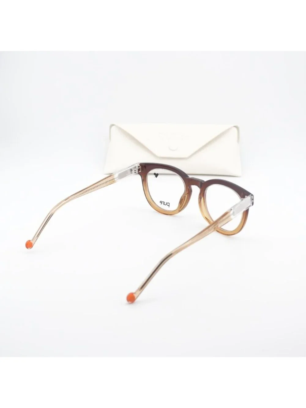 Pure P-7008 N 208 Square Eyeglasses 49mm – Tiramisu Ombre